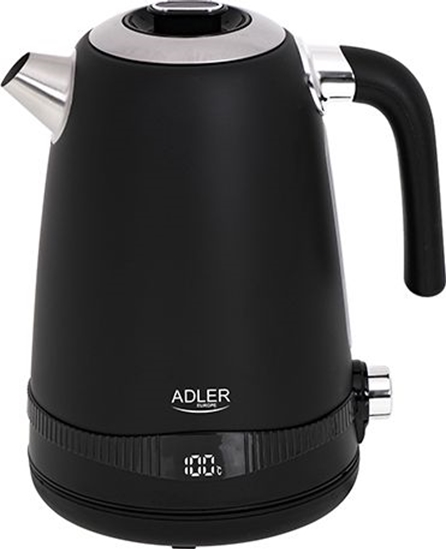 Picture of Adler Kettle AD 1295b Electric, 2200 W, 1.7 L, Stainless steel, 360° rotational base, Black