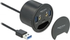 Picture of Delock 3 Port In-Desk Hub USB 1 x USB Type-C™ and 2 x USB Type-A + HD-Audio Ports