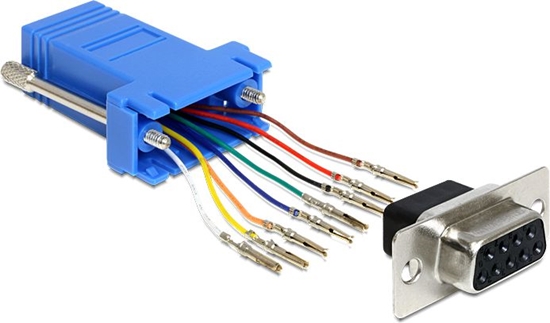 Изображение Delock D-Sub 9 Pin female > RJ45 female assembly kit
