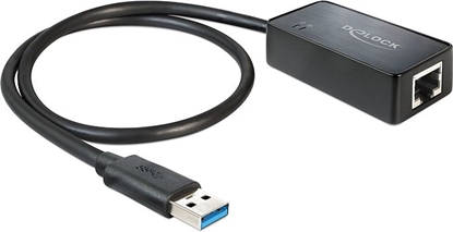 Attēls no Delock USB Type-A Network Adapter Gigabit LAN 1 x RJ45 ASIX