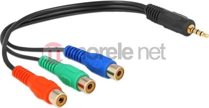 Attēls no Kabelis 3 x RCA F > Stereo jack M 3.5mm 4pin, 25cm