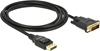 Picture of Delock Cable DisplayPort 1.2 male > DVI 24+1 male passive 4K 30 Hz 2 m black
