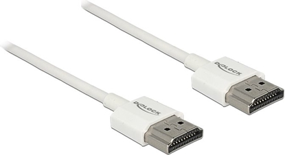 Picture of Delock Cable High Speed HDMI with Ethernet - HDMI-A male > HDMI-A male 3D 4K 0.5 m Slim High Quality