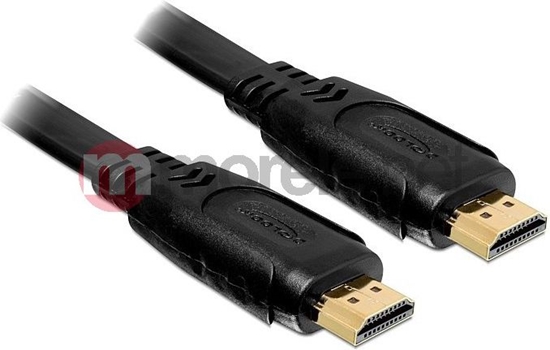 Изображение Delock Cable High Speed HDMI with Ethernet – HDMI A male > HDMI A male flat 5 m