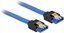 Attēls no Delock Cable SATA 6 Gb/s receptacle straight > SATA receptacle straight 100 cm blue with gold clips