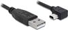 Picture of Delock Cable USB-A male > USB mini-B male angled 90° left