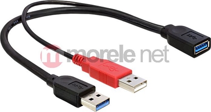 Attēls no Delock Cable USB 3.0 type A male + USB type A male > USB 3.0 type A female