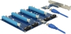 Изображение Delock Riser Card PCI Express x1 > 4 x PCIe x16 with 60 cm USB cable