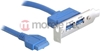 Изображение Delock Slot bracket USB 3.0 pin header 19 pin 1 x internal  2 x USB 3.0-A female external low profile