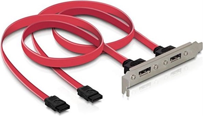 Attēls no Delock Slotbracket 2x internal SATA to 2x eSATA external