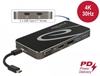 Picture of Delock USB Type-C™ 3.2 Dockingstation 4K HDMI DP / 1080p VGA, USB Hub und PD 3.0