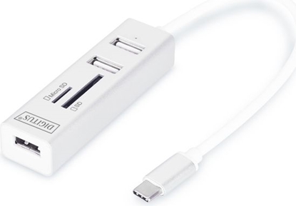 Attēls no Digitus USB Type-C? OTG 3-Port HUB + Card Reader