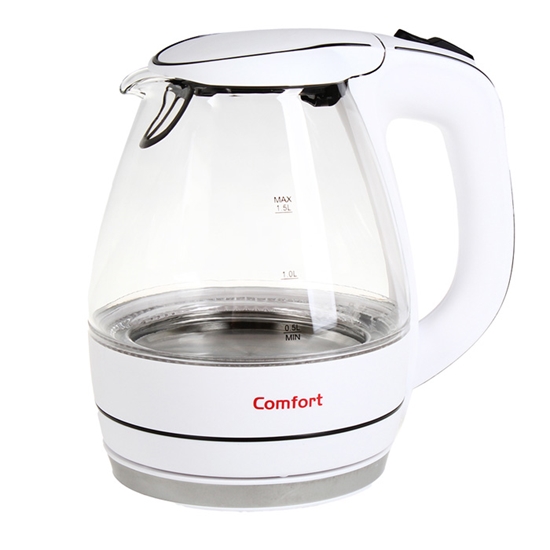 Picture of Elektriskā tējkanna Comfort 1.5l stikla balta
