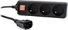 Picture of EnerGenie EG-PSU3F-01 UPS power strip, 3 FR sockets, 10 A, C14 plug, 0.6 m cable, black 0.6 m