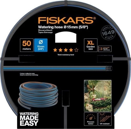 Изображение Fiskars w do nawadniania o wysokiej odpornoci na skrcanie Q4, 15mm (5/8'') 50 m (1027099)