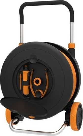 Изображение Laistīšanas šļaukas ratiņi Fiskars 1023643; 20 m; 1/2'' ar laistīšanas šļūteni