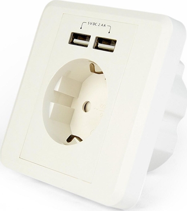 Picture of Gembird AC Wall Socket with 2 port USB Charger