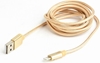 Изображение Gembird cotton braided USB Lightning 1.8m Gold