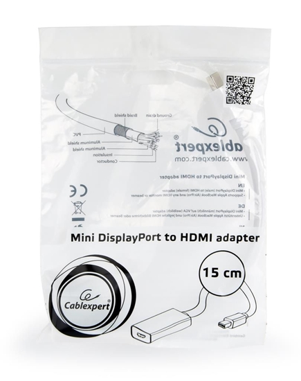 Picture of Gembird Mini DisplayPort - HDMI White