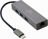 Picture of Gembird USB-C Gigabit network adapter with 3-port USB 3.1 hub