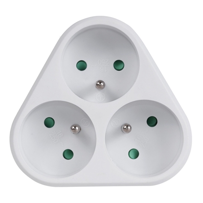 Изображение Gniazdko prądowe x3 z uziemieniem MCE214 