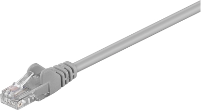 Picture of Goobay | CAT 5e patch cable, U/UTP | Grey RJ45 male (8P8C) | RJ45 male (8P8C)