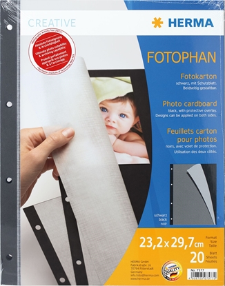 Picture of Herma Photo Carton black 20 Sheets 7577