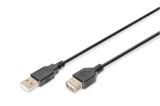 Изображение DIGITUS Verlängerungskabel USB2.0->A St/Bu 3,0m schwarz