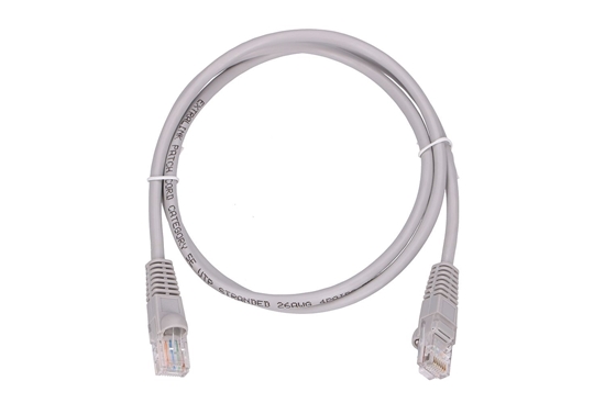 Изображение Kabel sieciowy LAN Patchcord CAT.5E UTP 5m, skręcona para, miedziany