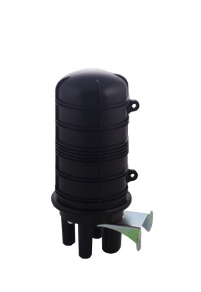 Picture of Kompakta izmēra vertikāla DOMO tipa Optisko kabeļu uzmava 24 šķiedrām/ Heat schrink ports