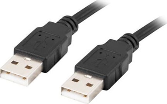 Picture of Kabel USB Lanberg USB-A - USB-A 1 m Czarny (CA-USBA-20CU-0010-BK)