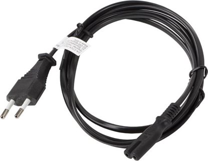 Изображение Kabel zasilajcy Lanberg radiowy CEE 7/16 - IEC 320 C7, 1.8m, czarny (CA-C7CA-10CC-0018-BK)
