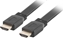 Изображение Kabel HDMI-HDMI v2.0 1.8m czarny płaski 4K 60Hz, pełna miedź
