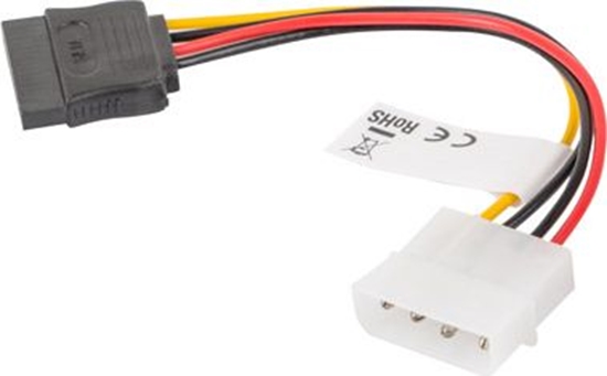 Picture of Lanberg Molex - SATA, 0.15m, Wielokolorowy (CA-HDSA-10CU-0015)