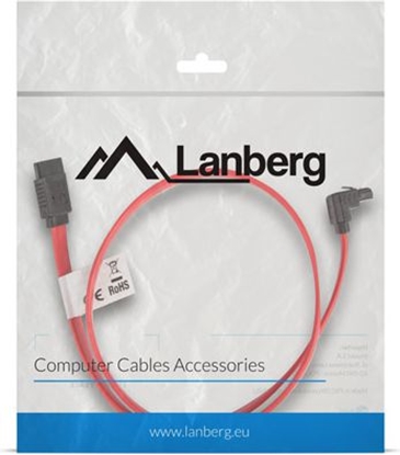 Изображение Lanberg SATA - SATA, 0.5m, Czerwony (CA-SASA-13CU-0050-R)