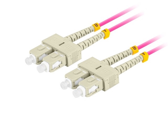 Picture of Patchcord światłowodowy Mm Sc/Upc-Sc/Upc Duplex 3.0mm 2m fioletowy