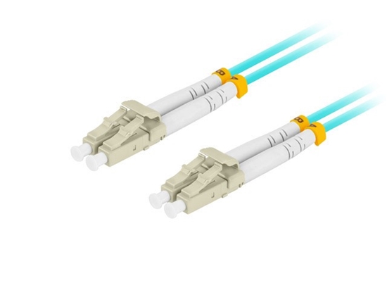 Picture of Patchcord światłowodowy Mm Lc/Upc-Lc/Upc Duplex 3.0mm 3m Aqua