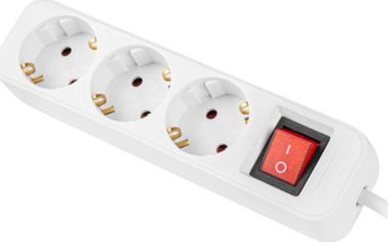 Picture of Lanberg Steckdosenleiste 3x Schuko, Kupfer, 1.5m weiß