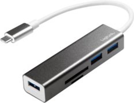 Picture of Logilink USB-C 3-port HUB mit Kartenleser