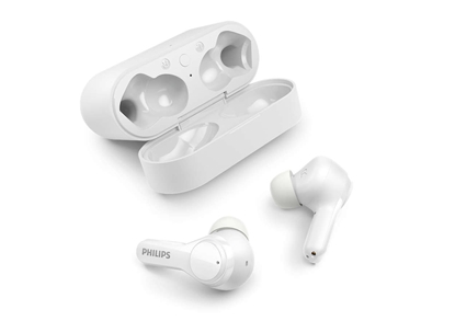 Picture of Philips True Wireless Headphones TAT3217WT/00, IPX5 water resistant, Up to 26 hours of play time, Clear call quality, White