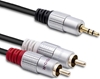 Picture of Kabel 2xRCA / Mini Jack 3.5mm | 1m | czarny 