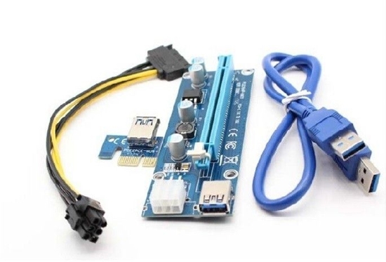 Изображение Qoltec Riser PCi-E 1x - 16x | USB 3.0 (55501)
