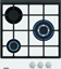 Изображение Simfer | Hob | H4.305.HGSBB | Gas on glass | Number of burners/cooking zones 3 | Rotary knobs | White