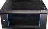 Picture of Szafka wisząca rack 4U 600x450 czarna szklane drzwi