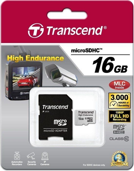 Изображение Transcend microSDHC         16GB Class 10 MLC High Endurance