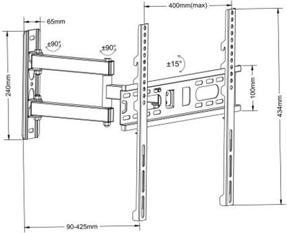 Picture of Maclean Uchwyt cienny MC-761 26'' - 55''