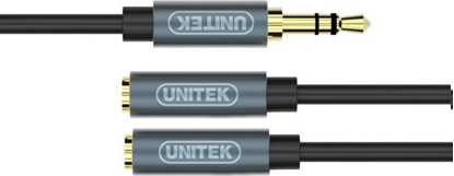 Picture of Kabel Unitek Jack 3.5mm - Jack 3.5mm x2 0.2m czarny (Y-C956ABK)