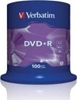 Изображение 1x100 Verbatim DVD+R 4,7GB 16x Speed, matt silver