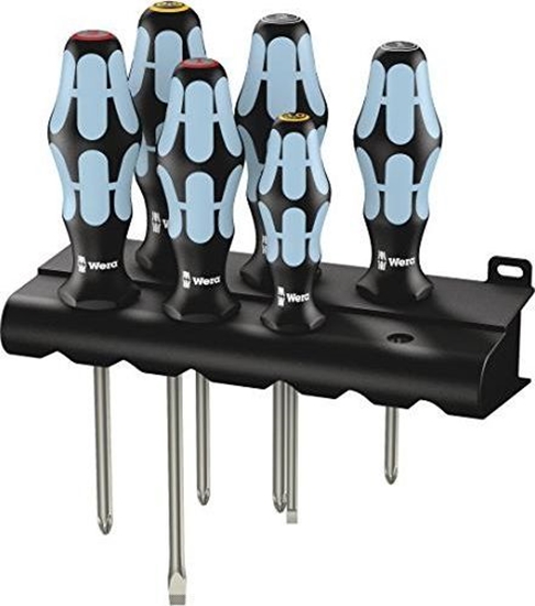 Picture of Wera 3334/3350/3355/6 Screwdriver Set, Inox + Rack