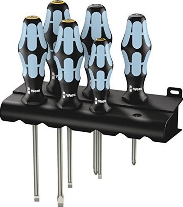 Picture of Wera 3334/3355/6 Screwdriver Set Stainless Steel + Rack